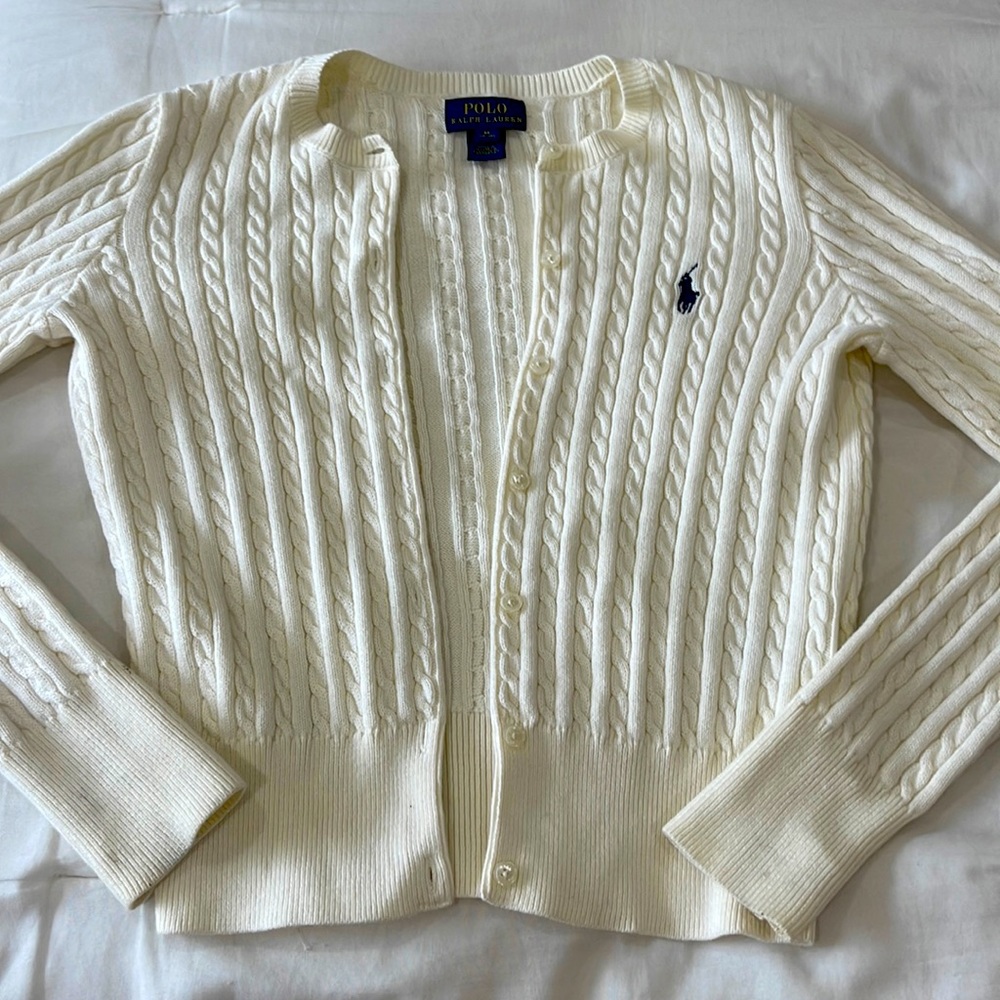Kids Size M (8-10) Polo Ralph Lauren Cream Sweater